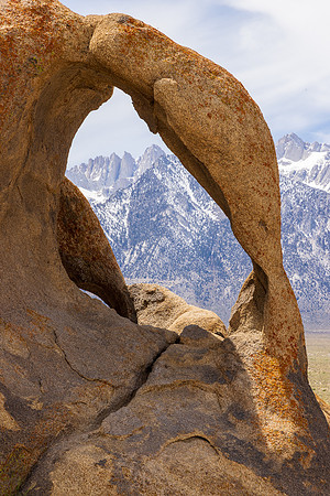 Mt. Whitnay Through Cyclops Arch, Alabama Hills