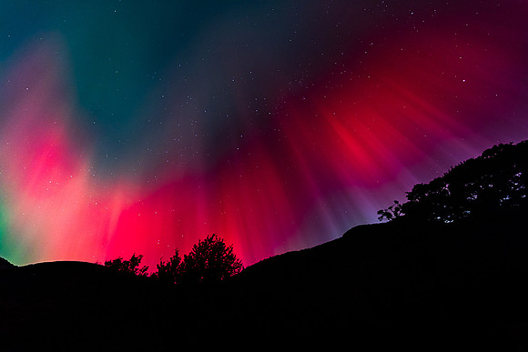 Dancing Aurora Lights,  Fiordland National Park