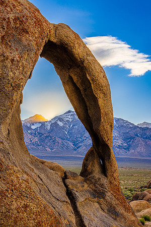 Cyclops Arch & Sun Flare, Alabama Hills