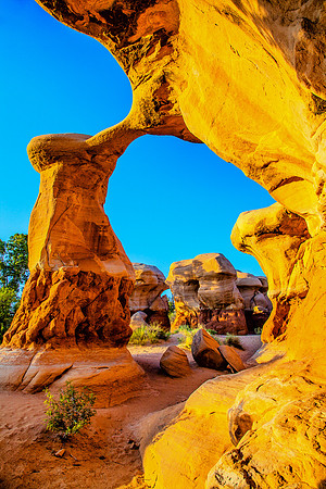 Metate Arch Sunset, Devel's Garden