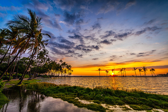 Anaeho'omalu Bay Sunset, Hawaii