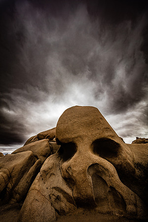 Skull Rock & Storm Clouds, Joshua Tree National Park