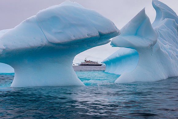 Island Sky through Iceberg 1