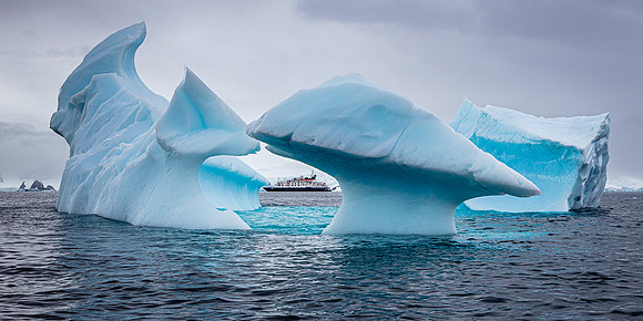 Island Sky through Iceberg 2