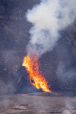 Fire and Smoke, Kilauea Eruption 6-18-2023, Hawaii