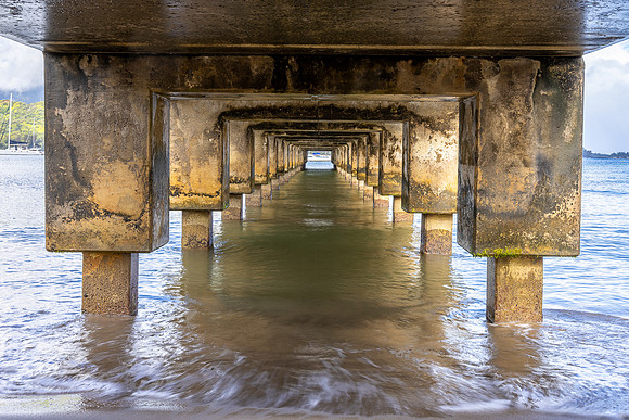 Pier Under, Hanalei Bay, Kauai