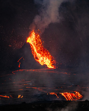 Eruption Frozen, Kilauea Eruption 6-18-2023, Hawaii
