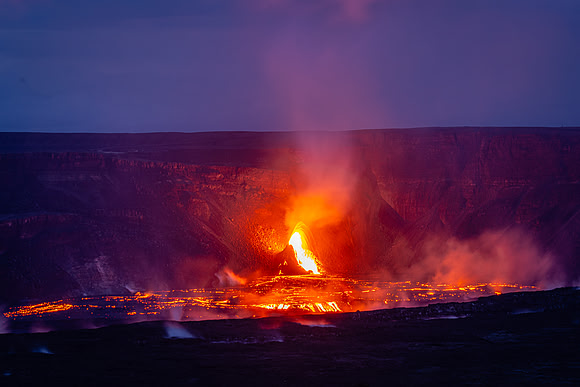 Pele's Swimming Pool, Kilauea Eruption 6-18-2023, Hawaii