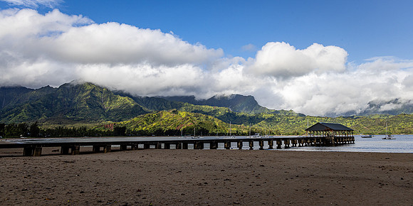 Hanalei Pier Panorama, Kauai