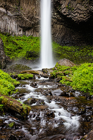 Latourell Falls from Plunge Pool Bridge,  Columbia River Gorge