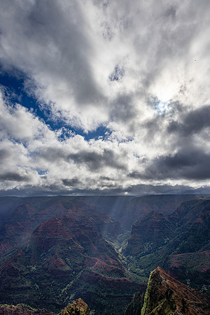 Clouds and Canyon, Waimea Canyon, Kauai