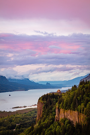 Last Light Over Crown Point, Columbia River Gorge