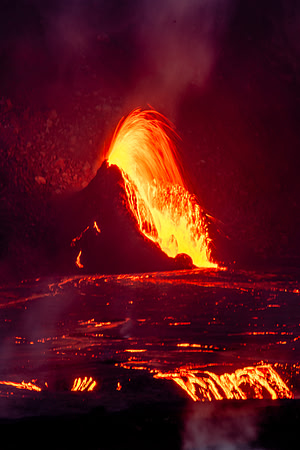 Lava Glow, Kilauea Eruption 6-18-2023, Hawaii