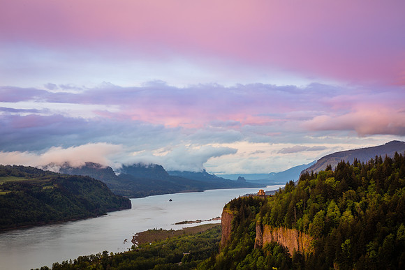 Crown Point Twilight, Columbia River Gorge