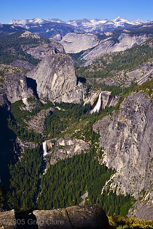 Vernal and Nevada Falls from Glacier Point
