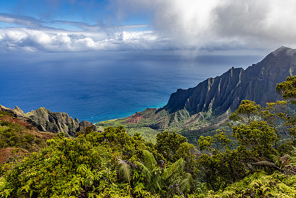 Kalalau Valley and Pacific Ocean, Kauai