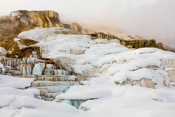 Frozen Terraces, Mammoth Hot Springs, Yellowstone NP