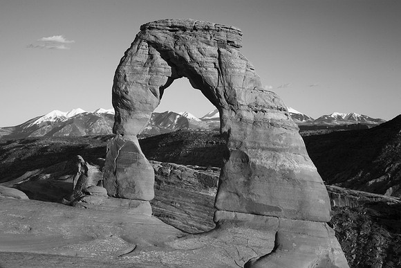 Delicate Arch at Sunset, Arches NP, B&W