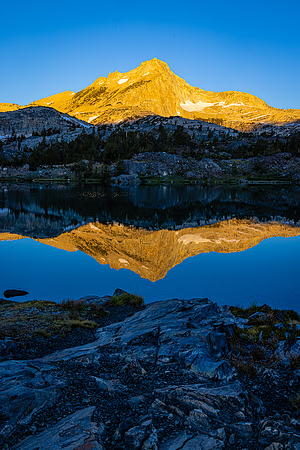 North Peak Reflection from Greenstone Lake, 20 Lakes Basin Loop