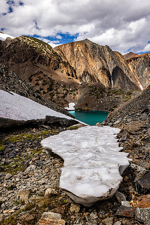 Melting Snow at Lake Helen,  20 Lakes Basin Loop