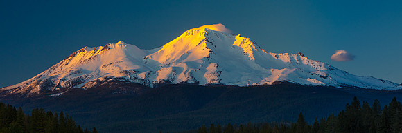 Mount Shasta Alpine Glow Panorama