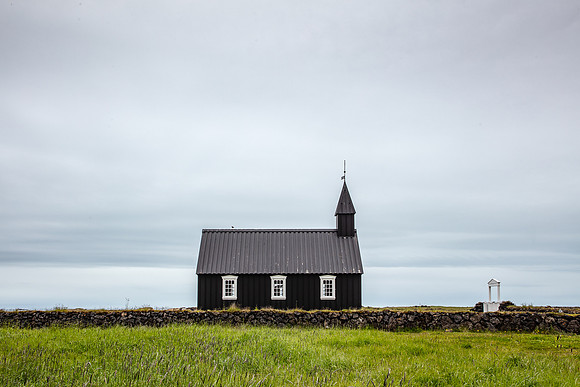 Búdir Church Under Cloudy Skies