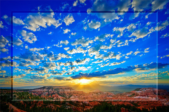 Sunrise at Sunrise Point, Bryce Canyon (Matted)