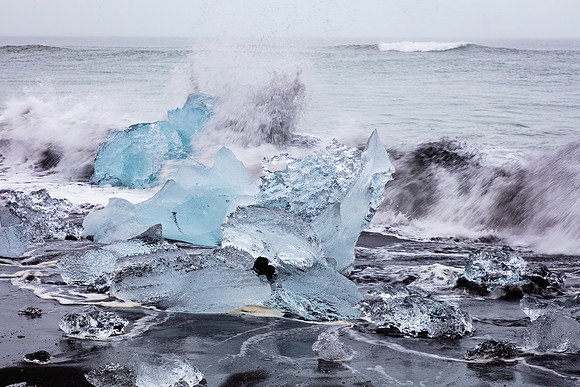 Crashing Waves and Iceberg Remains, Ice Beach