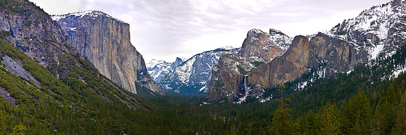 Winter Storm Eminent from Tunnel View Panorama