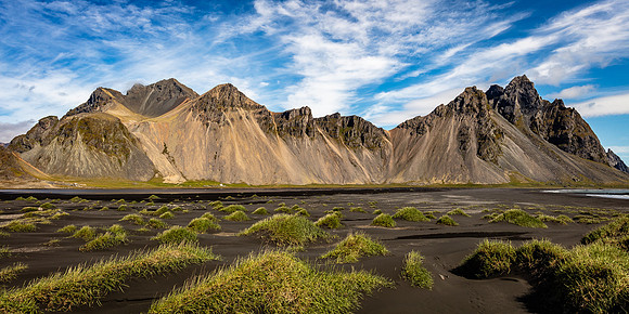 Grassy Dunes and Vesturhorn