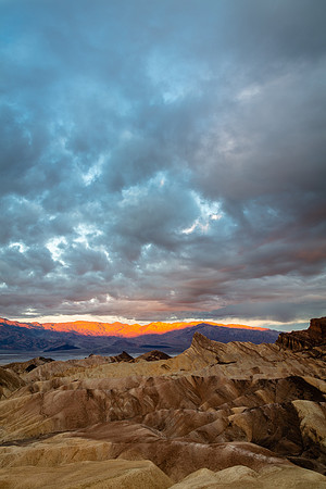 Cloudy Sunrise Over Zabriskie Point