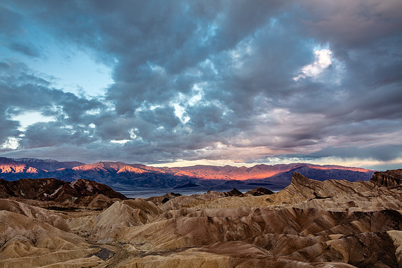 Cloudy Skies Over Zabriskie Badlands