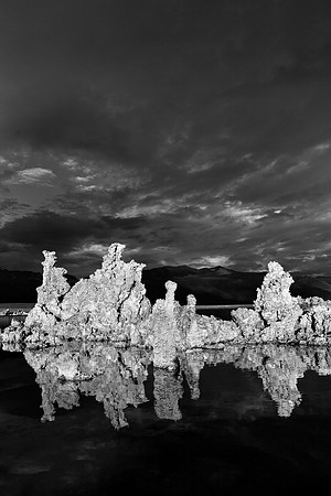 Tufa Reflection, Mono Lake B&W