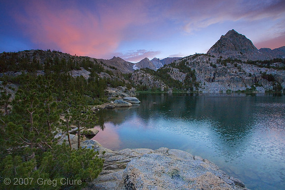 Dusk on Lamarck Lake