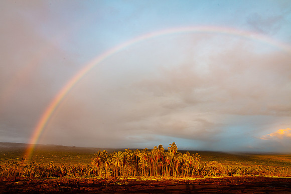 Rainbow over Pu'uhonua o Honaunau