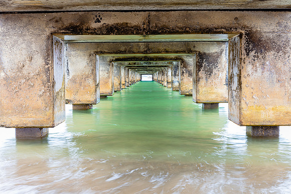 Under the Hanalei Pier, Kauai