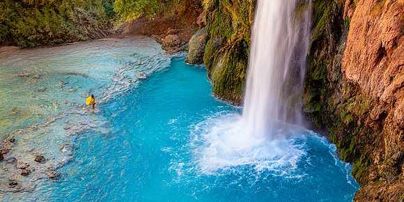At Plunge Pools Edge, Havasu Falls, Havasupai