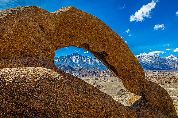 Lone Pine Peak thru The Eye of Alabama, Alabama Hills