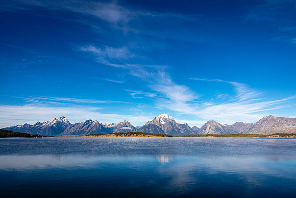 Teton Range from Jackson Lake, Grand Teton NP