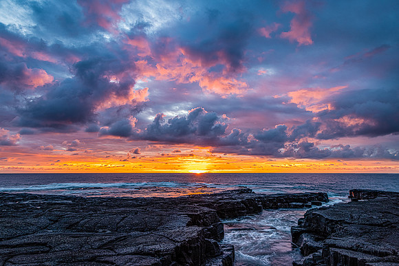 Cloudy Sunset, Hawaii
