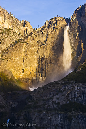 Sunrise on Upper Yosemite Falls