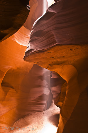 Light Beam Cliff Antelope Slot Canyon