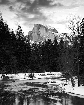 Half Dome at Sunrise B&W