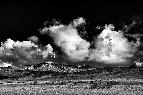 Clearing Storm over Boney Mountain B&W