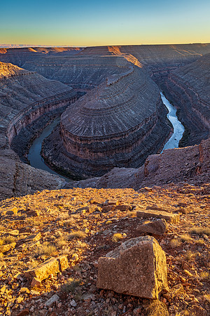 Gooseneck Sunset from Camp, Gooseneck State Park, UT