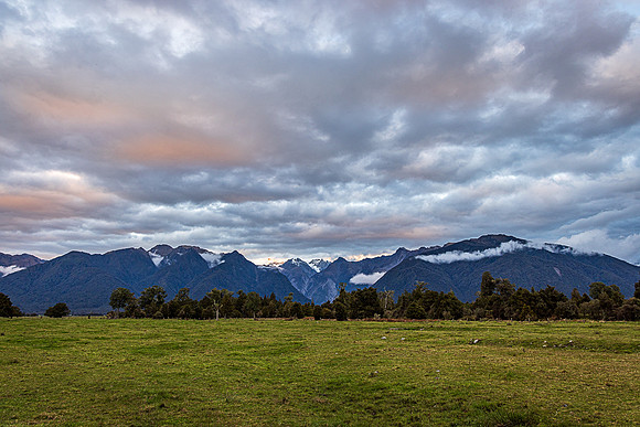 Sunset on the Southern Alps, Fox Glacier