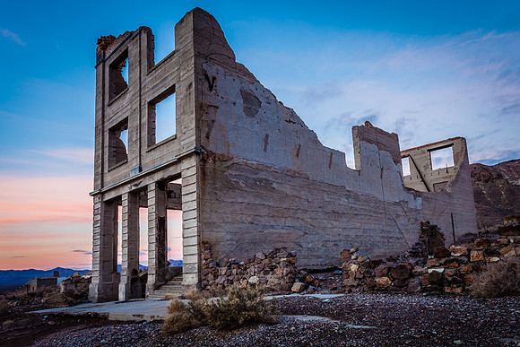 Bank Building Twilight, Rhyolite