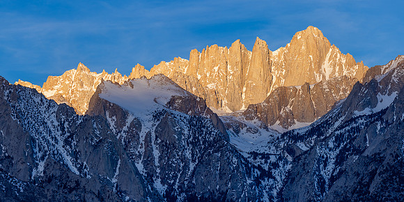 First Light on Mt. Whitmey, Alabama Hills