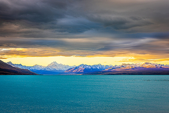 Storm Cloud Sunset from Lake Pukaki