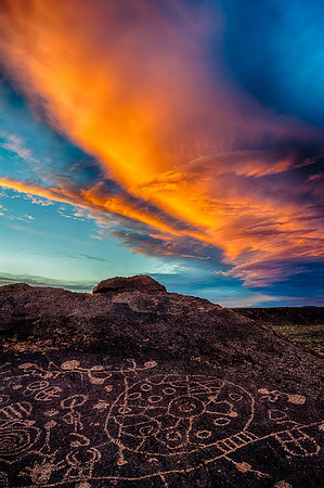 Sky Rock Sunset, Owens River Valley